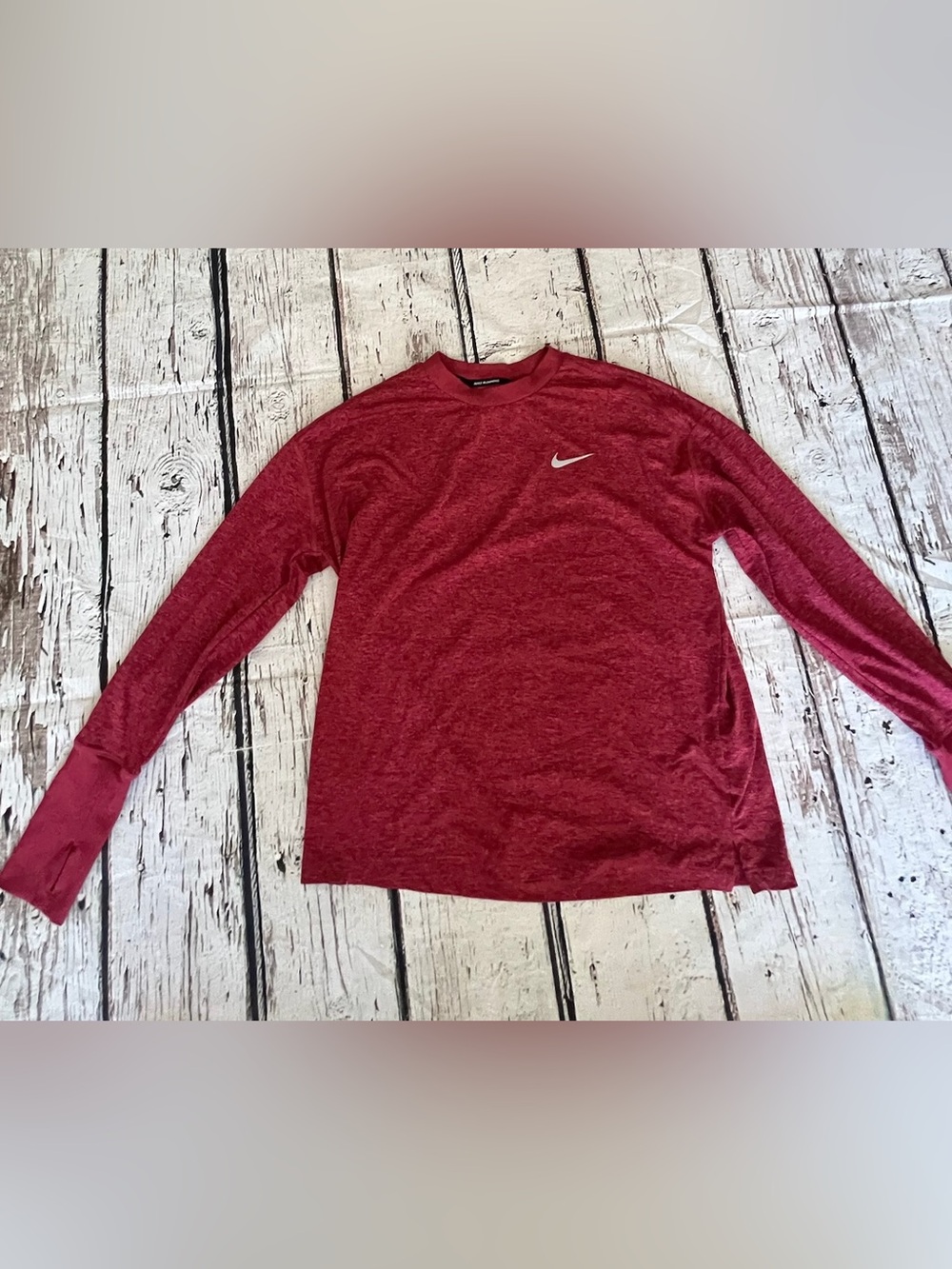 Nike Running Women’s Long Sleeve Heathered Red Athletic Tee